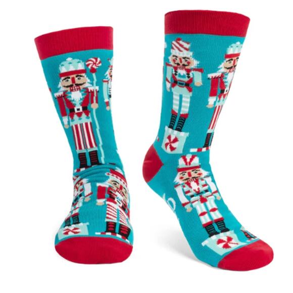 NWT Crushing It Nutcracker Socks Great Gift Adult Crew Socks Lavley New - Picture 1 of 9